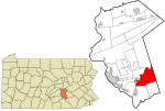 Dauphin County Pennsylvania incorporated and unincorporated areas Derry township highlighted